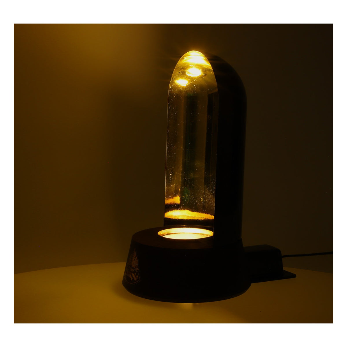 Dimple Whiskey LED Bottle Display Stand, Wood-Look – View 5