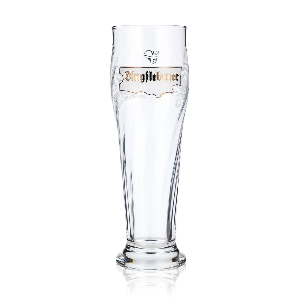 Dingslebener Beer Glass Wheat Beer Glass Beer Glasses 0.3l Tulip Relief Longitudinal