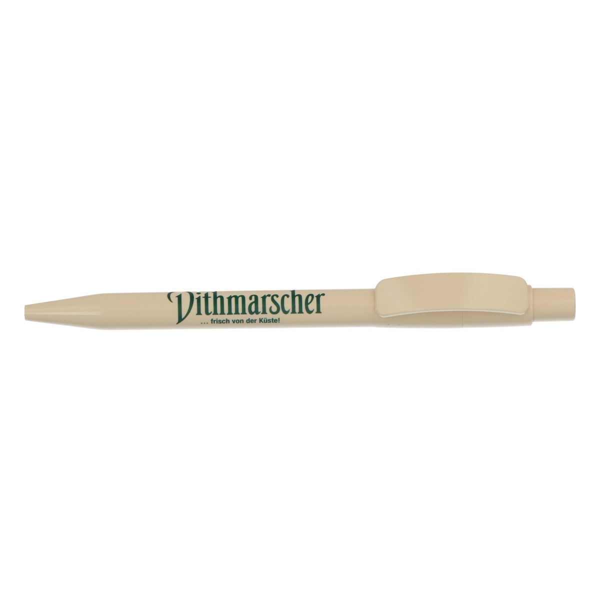 Dithmarscher Pilsener ballpoint pen, promotional pen, beige – View 2