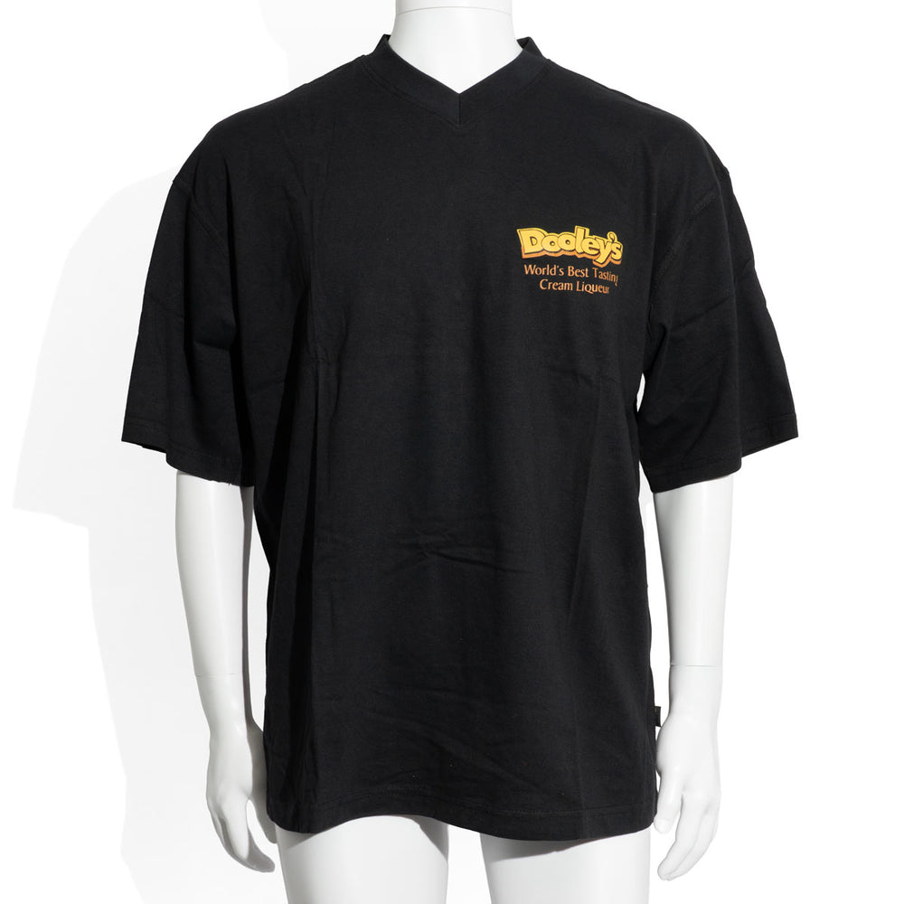 Dooleys Gold T-shirt V-neck black "World's best tasting" size L