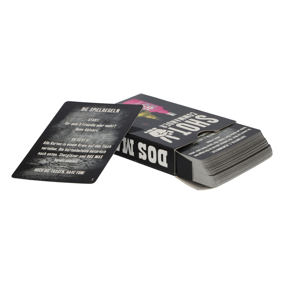 Dos Mas Liqueur Card Game Drinking Game Game Night Shot Commander Skat Cards Black – View 3