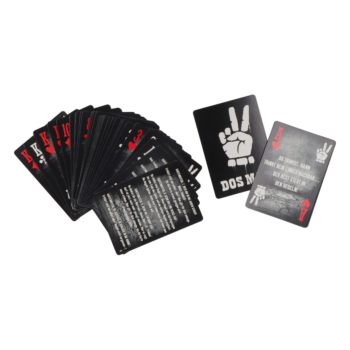 Dos Mas Liqueur Card Game Drinking Game Game Night Shot Commander Skat Cards Black – View 4