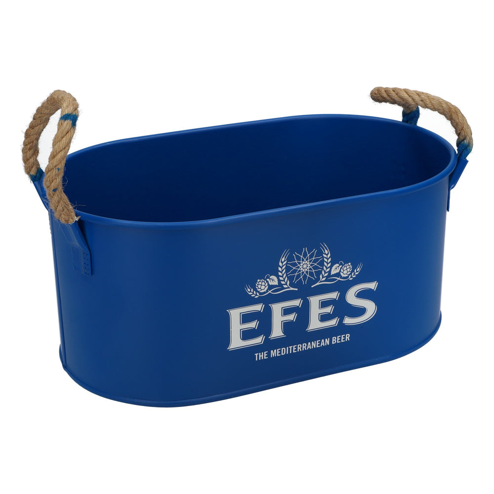 Efes Beer Cooler Bottle Cooler Ice Cube Tray Ice Bucket Blue Metal with Handle