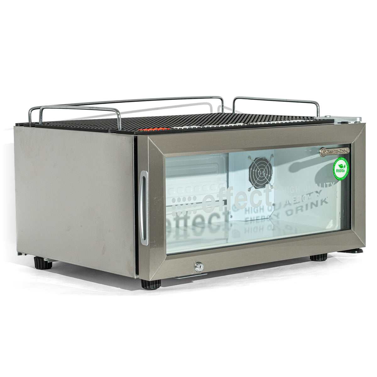 Effect Energy Mini Fridge Glass Door Refrigerator 30x60x48cm Mini Cooler – View 3