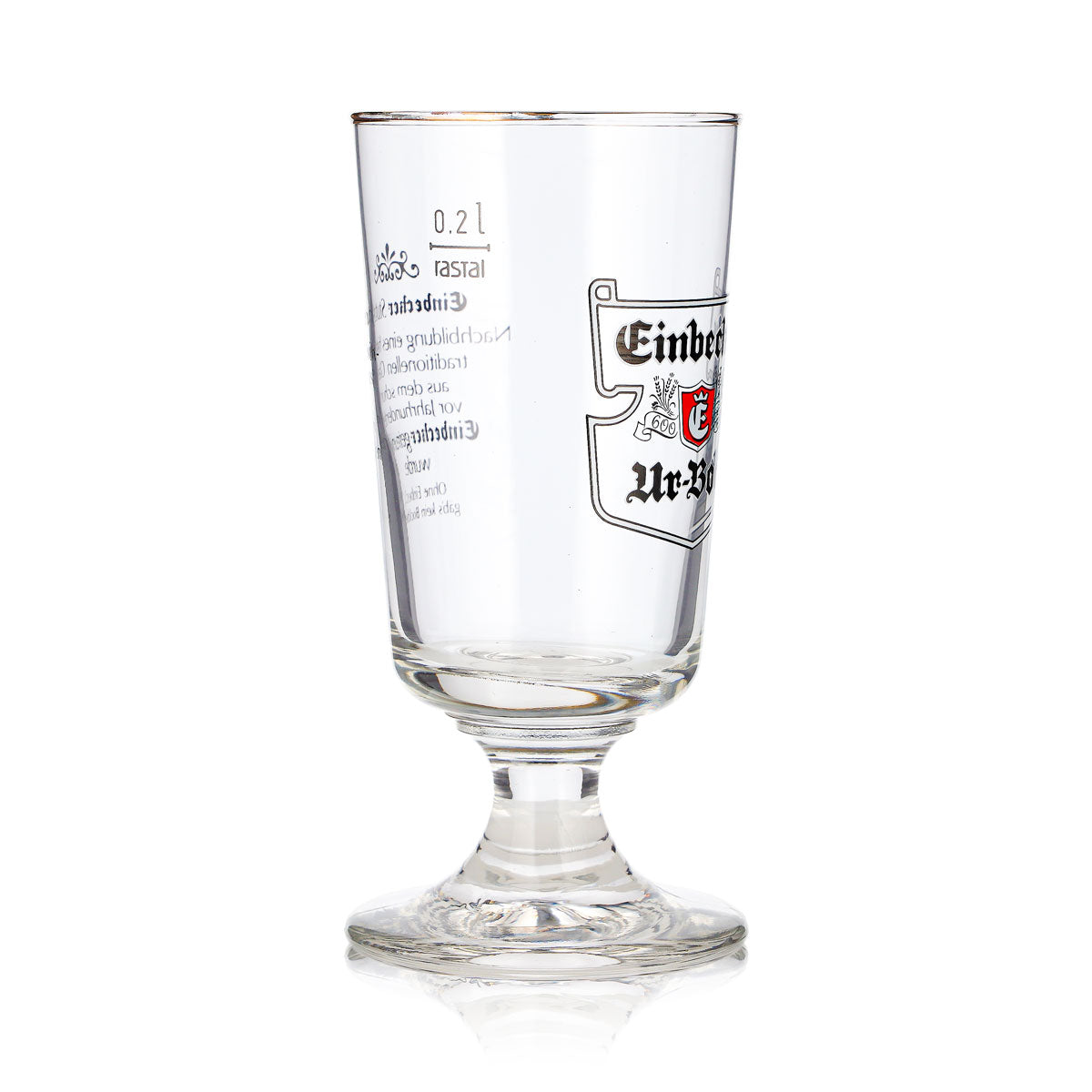 Einbecker Beer Glass, 0.2 L, Goblet, Urbock Exclusiv, Gold Rim, Rastal – View 2