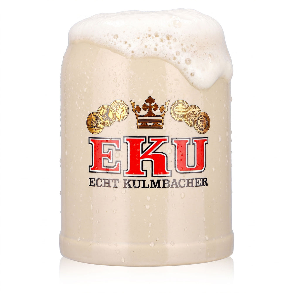 Eku Beer Glass, 0.5 L Clay Mug, Genuine Kulmbach Clay