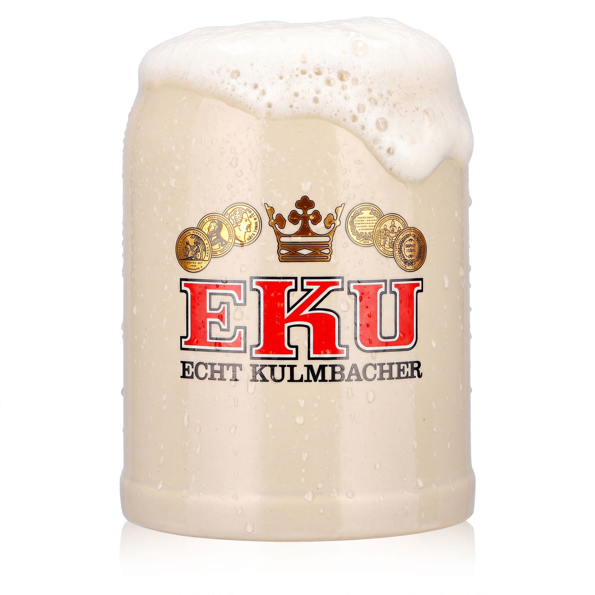 Eku Beer Glass, 0.5 L Clay Mug, Genuine Kulmbach Clay