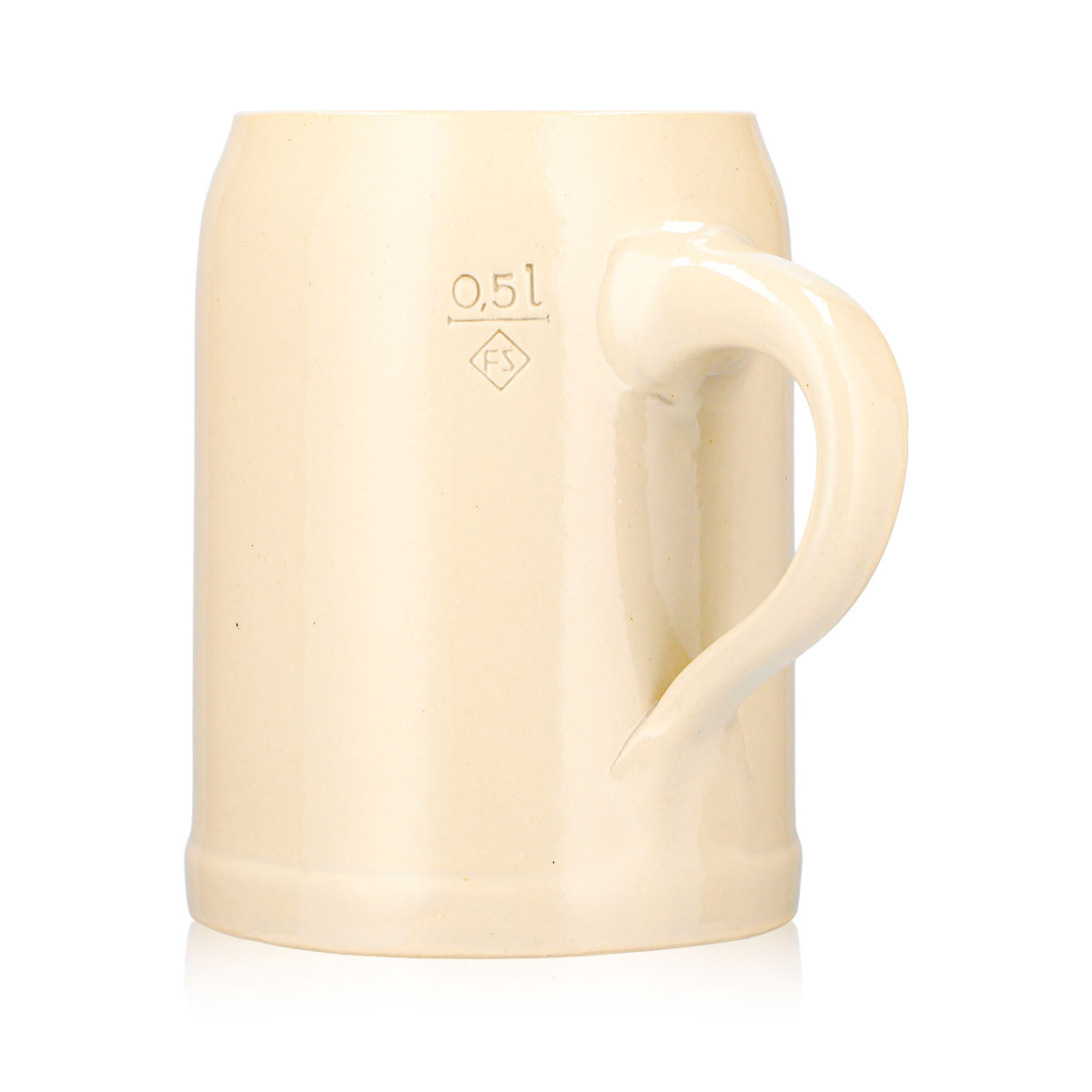 Eku Beer Glass, 0.5 L Clay Mug, Genuine Kulmbach Clay – View 5
