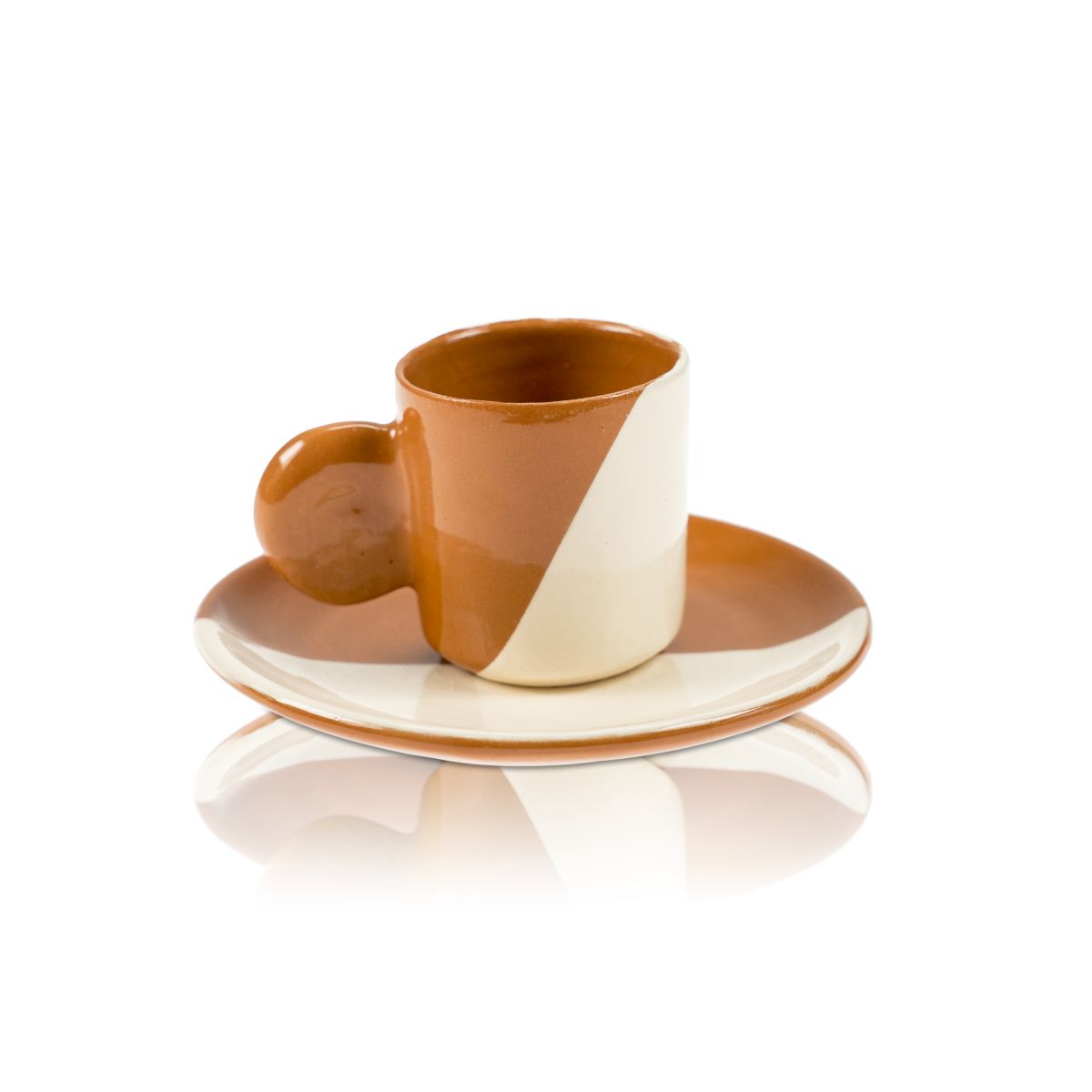 Eminente 75ml Cup + Saucer Set Cup and Saucer Terracotta C6 Espresso Cafe