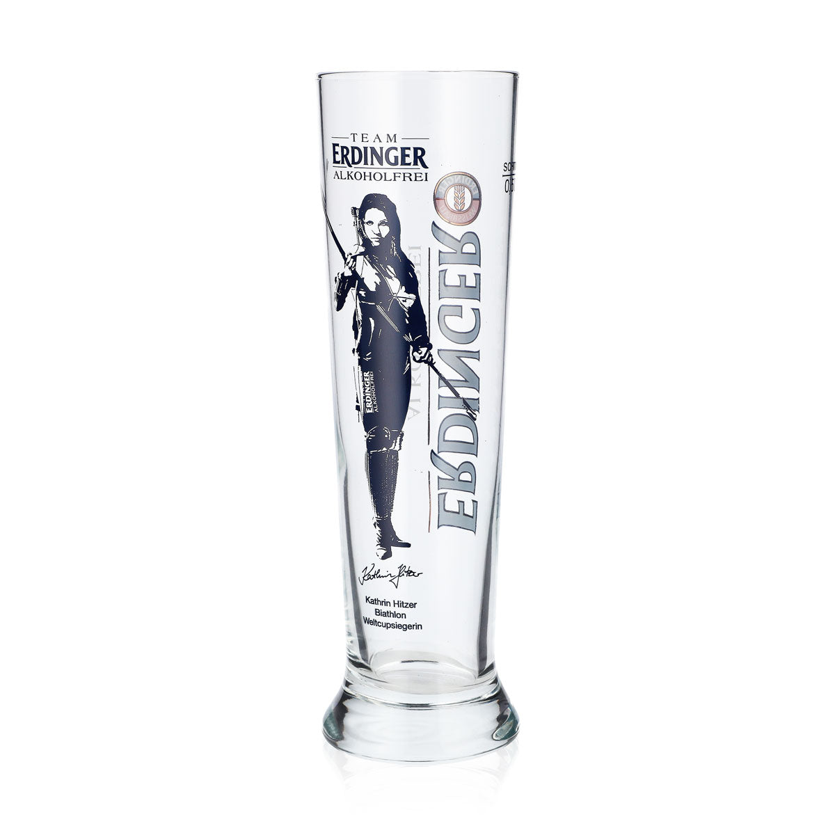 Erdinger Beer Glass 0.5l Wheat Beer Glass Special Edition Glass "Kathrin Hitzer" Non-Alcoholic – View 3