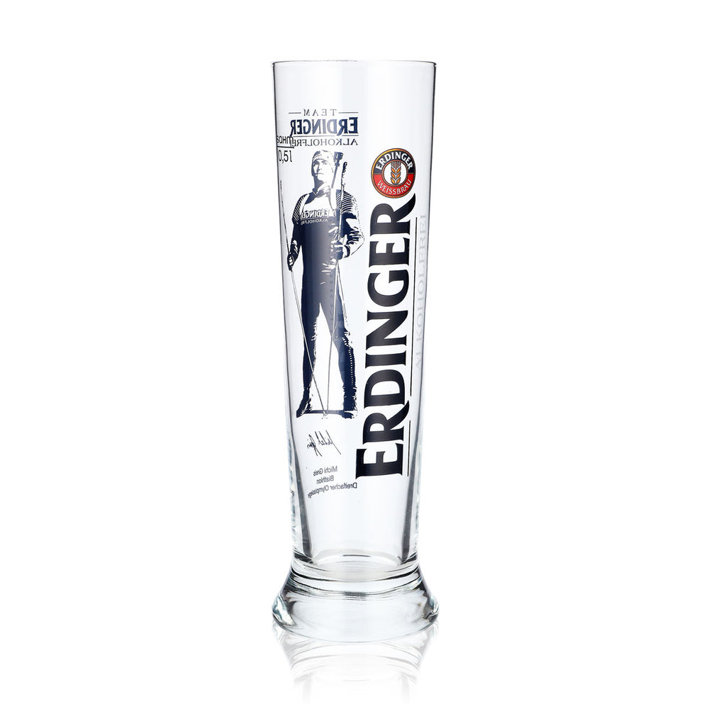 Erdinger Beer Glass 0.5l Wheat Beer Glass Special Edition Michi Greis Non-Alcoholic