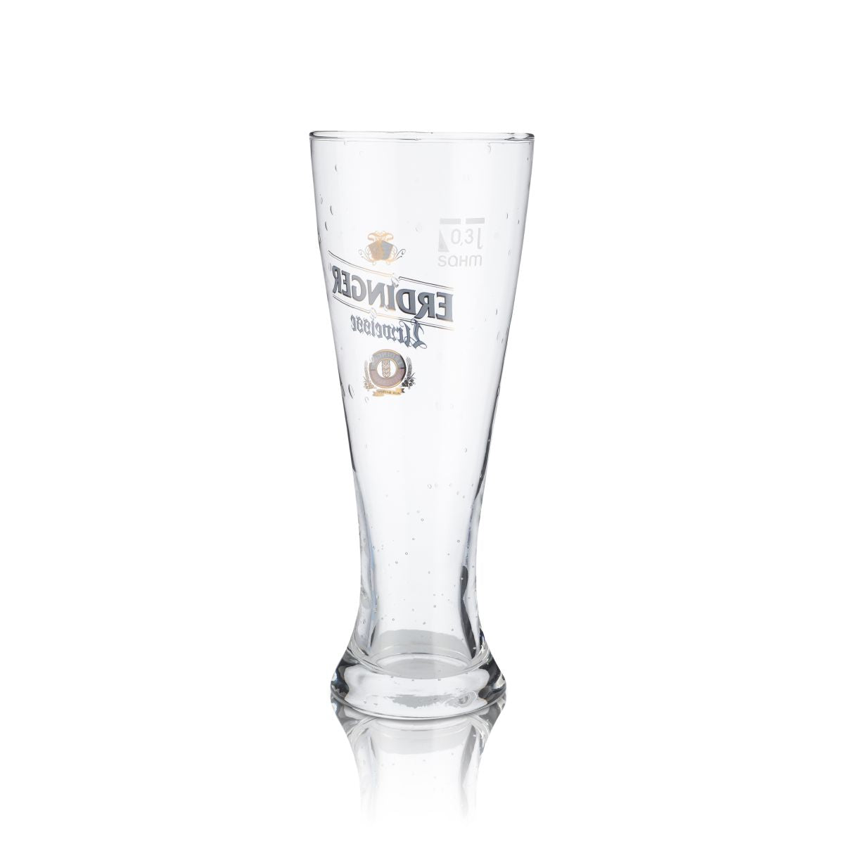 Erdinger Glass 0.3l Urweisse Wheat Beer Glass Pearl Effect Handcrafted Hefeweizen – View 2
