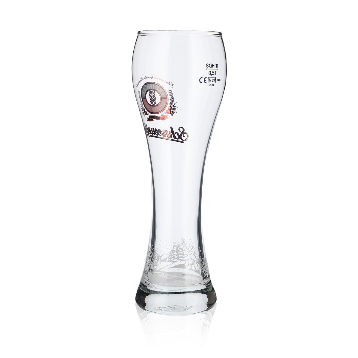 6x Erdinger Weissbräu beer glass 0.5l Beer glasses Wheat beer glass "Snow White" – View 6