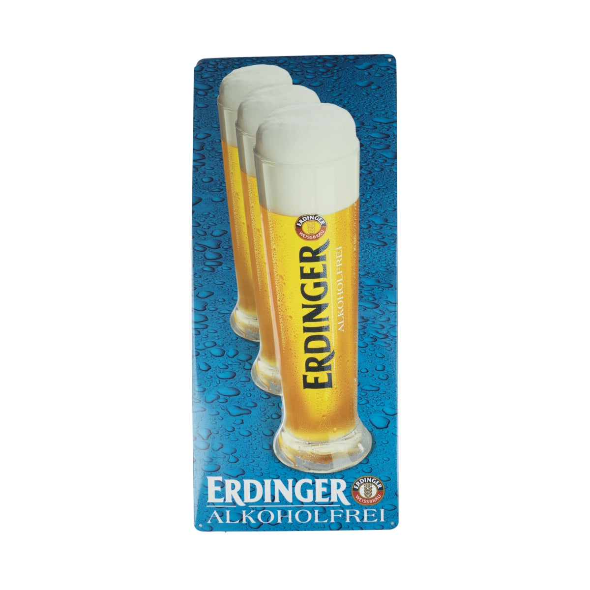 Erdinger Weissbräu metal sign wall sign alcohol-free 24.6x57.6cm decorative merchandise