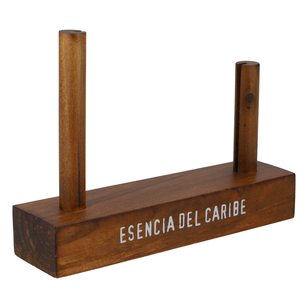 Esencia del Caribe Rum Table Display, Wooden Card Holder, Bar No. 1, Caribbean