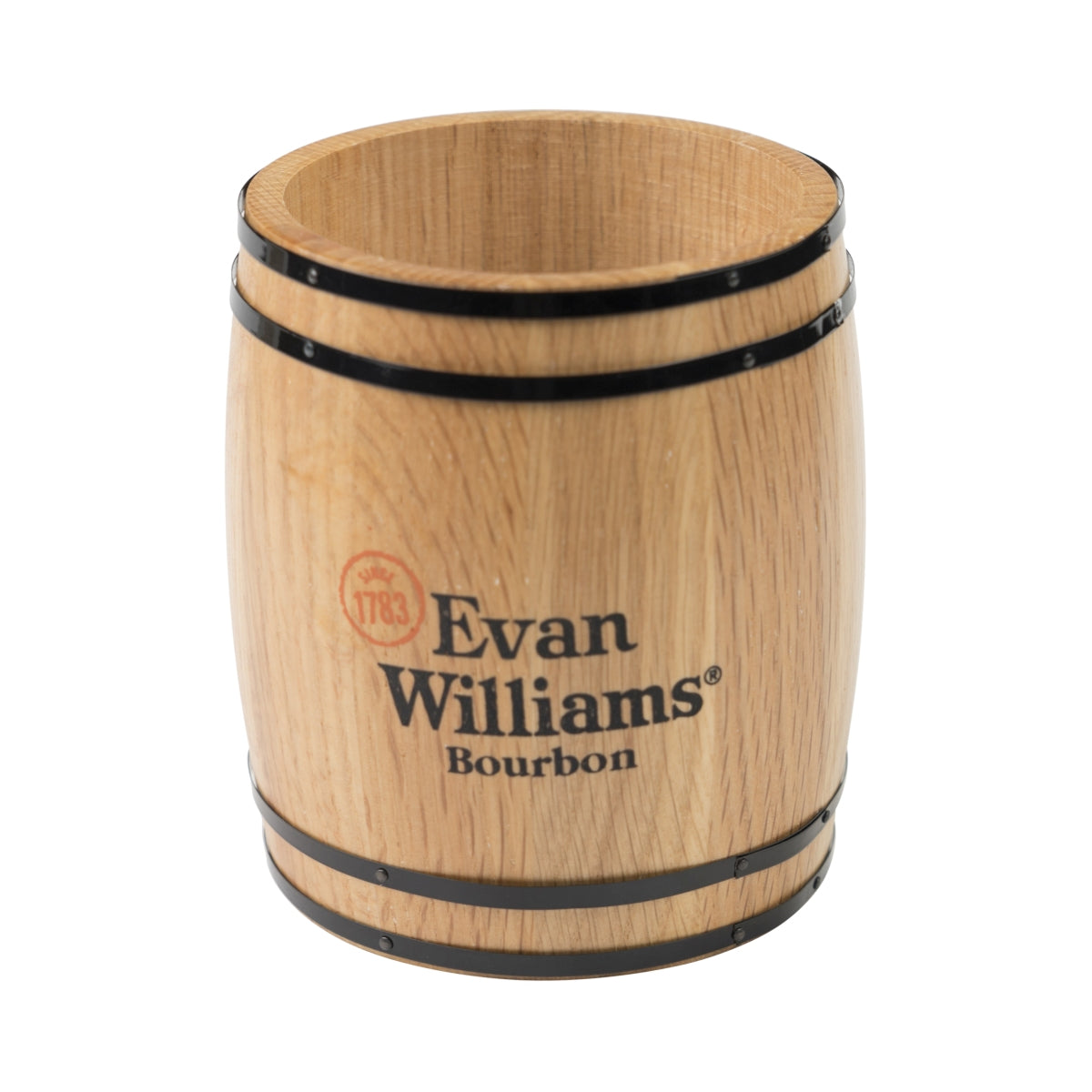 Evan Williams Whiskey Cutlery Set Barrel Brown Wood Gastro Holder Table Butler – View 2