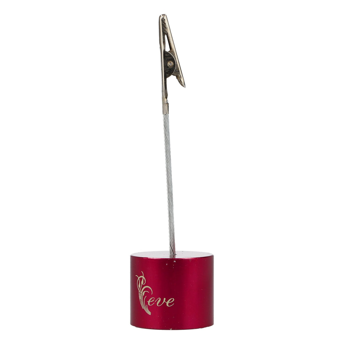 Eve Prosecco Card Holder Table Display, Pink Metal, New