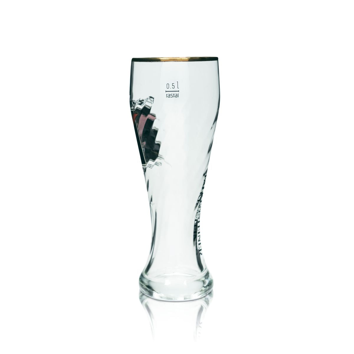 Falkensteiner wheat beer glass 0.5l Hefeweizen glasses gold rim Glaskontur brewery – View 2