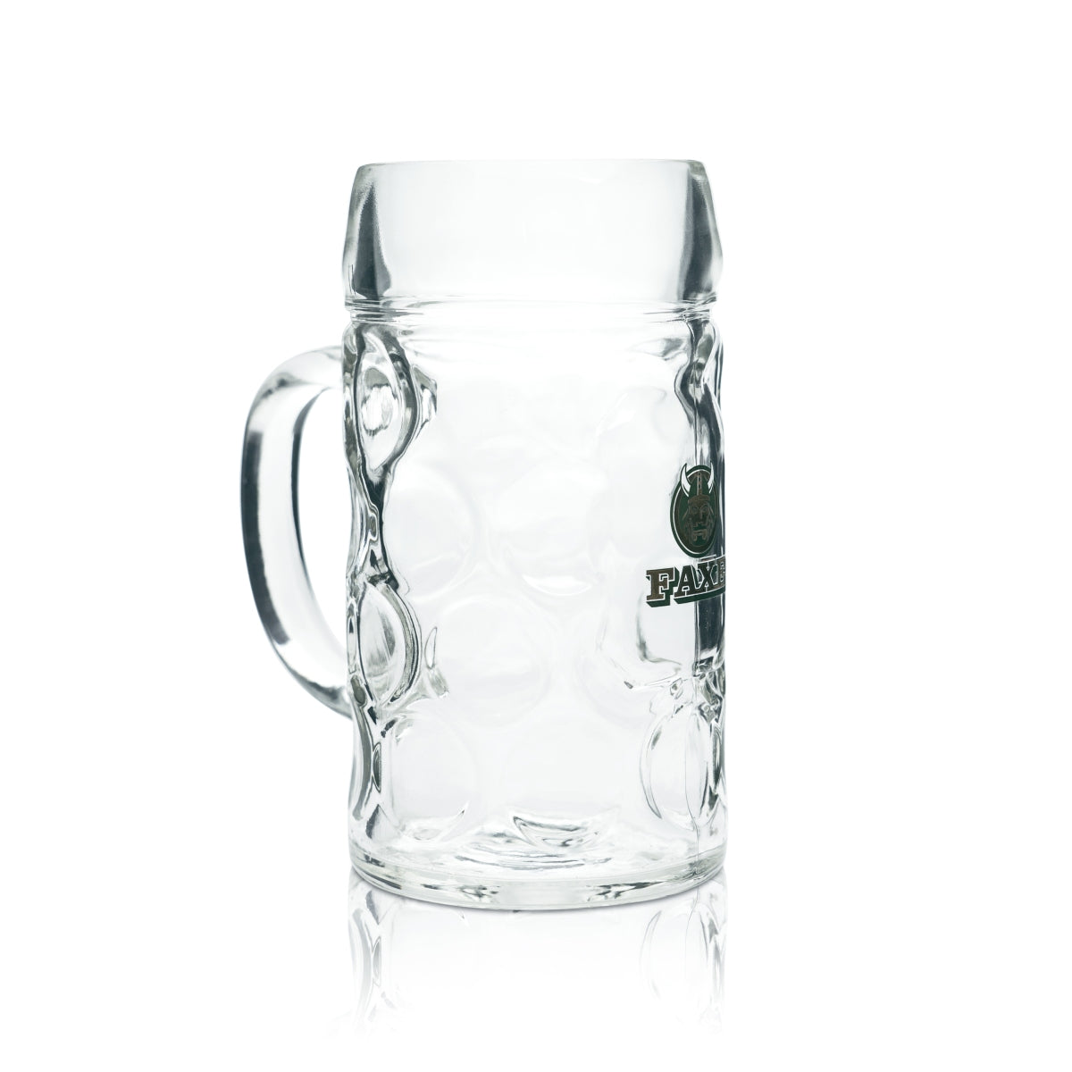 6x Faxe Beer Glass 1l Beer Mug Contour Glasses Seidel Denmark Viking Gastro Green – View 4