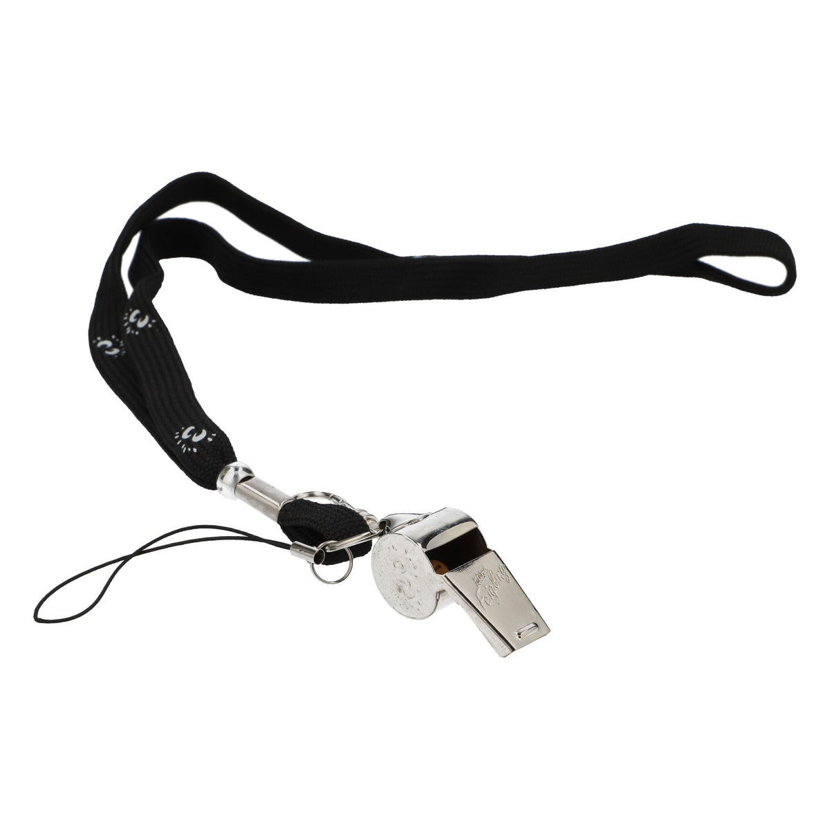 Coward liqueur whistle referee soccer silver with lanyard – View 3