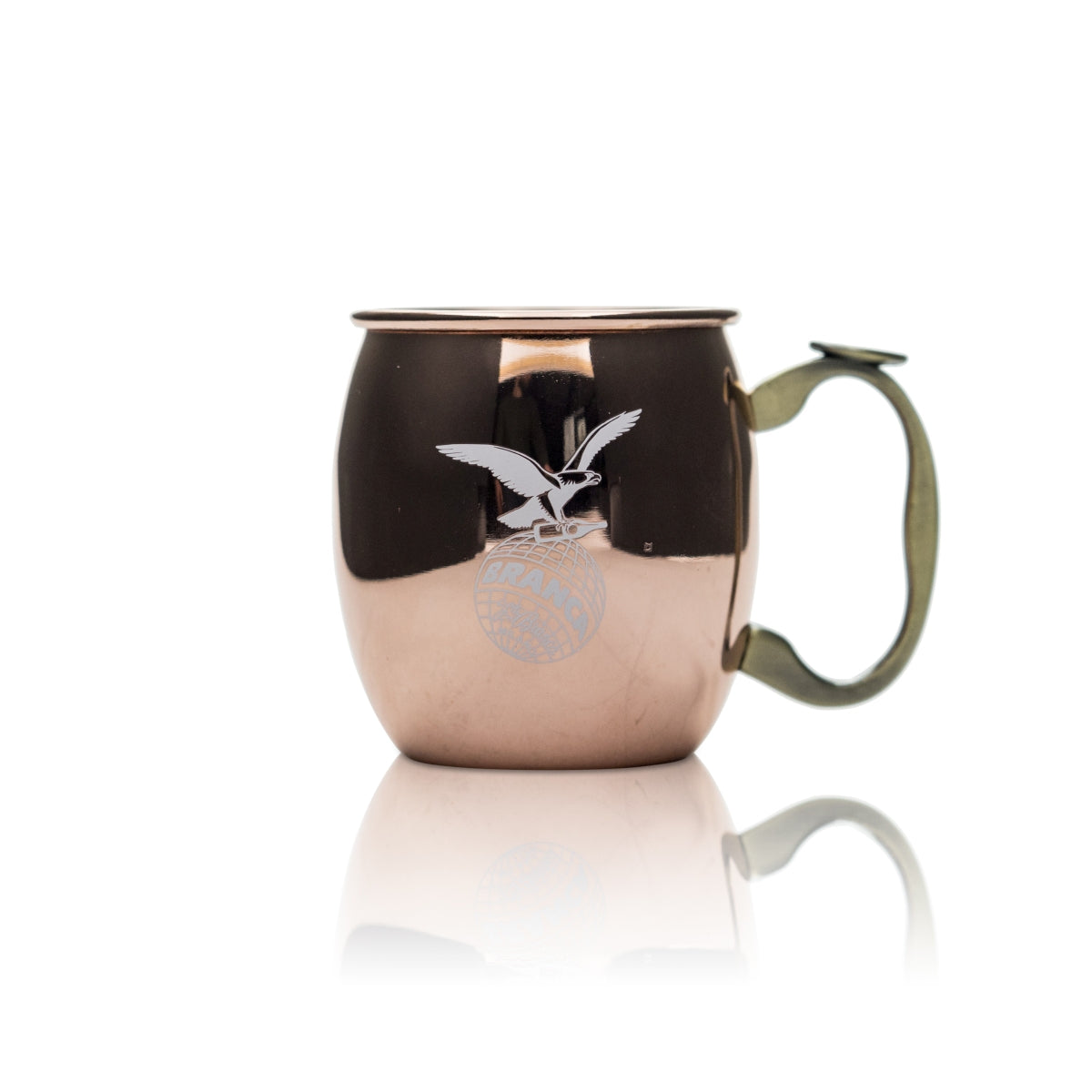 Fernet Branca Copper Mug Glass 0.4l Handle Cup Moscow Mule Mulled Wine Drink