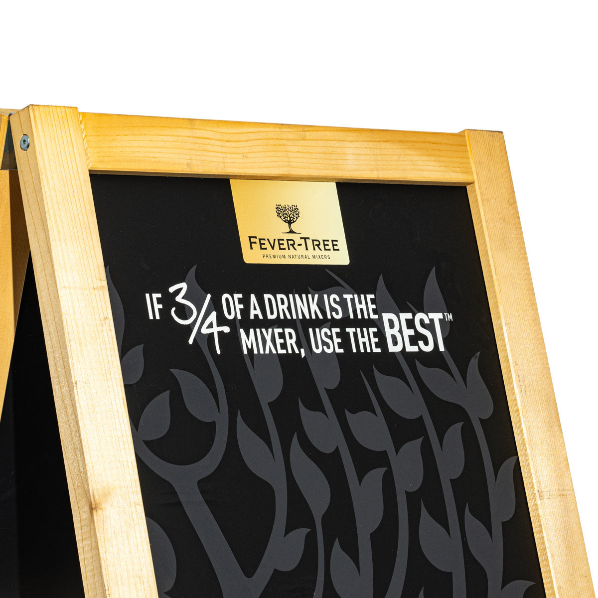 Fever Tree A-frame display stand, wooden frame, chalkboard, restaurant sign – View 4