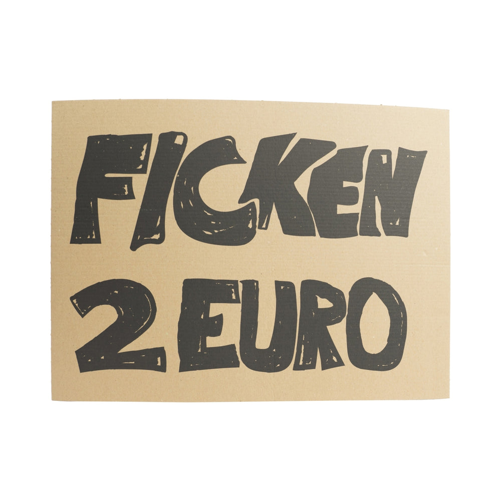 Fucking liqueur cardboard sign Fucking €2 festival party sign wall decoration