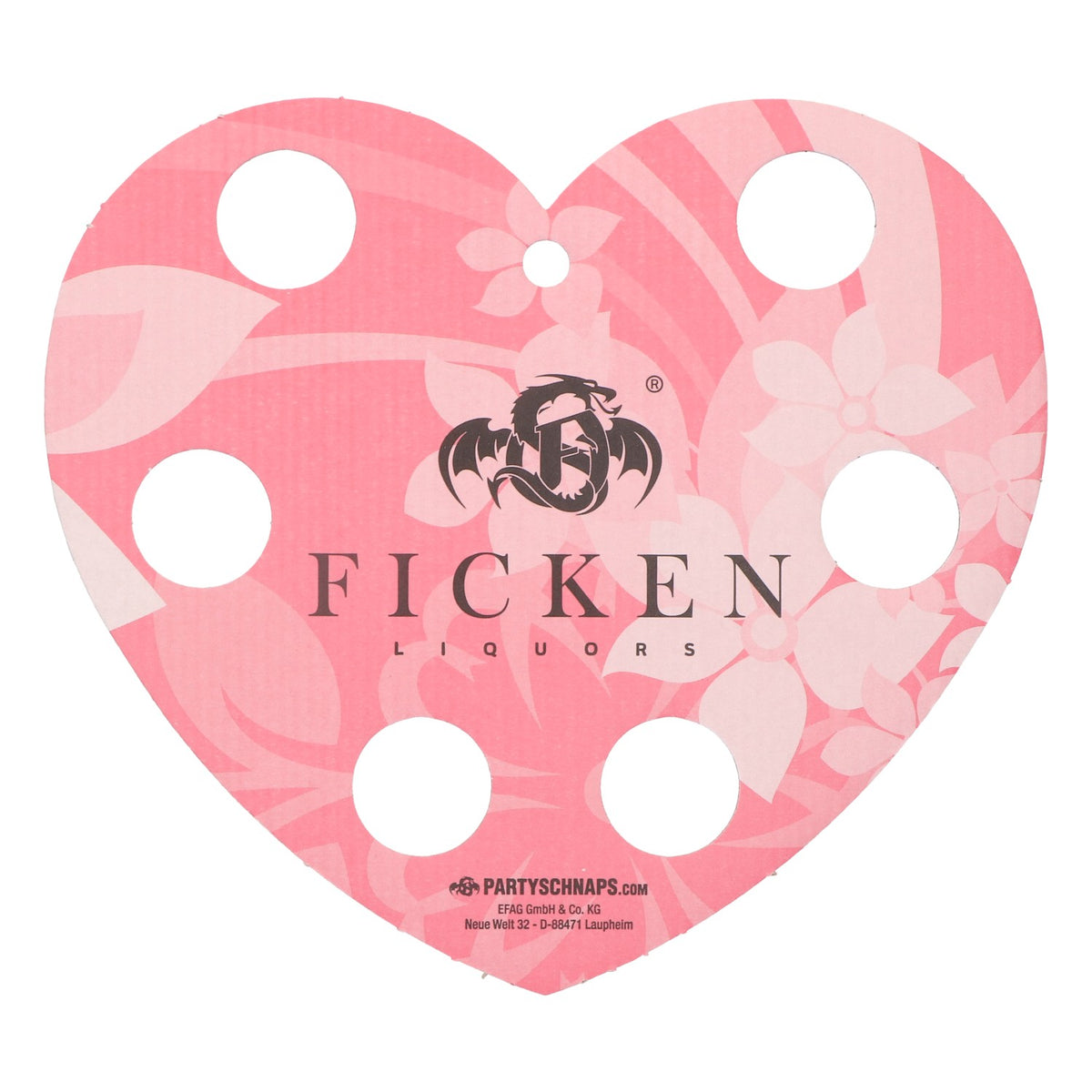 Fuck Shotholder Heart Shape Pink Please don't pour your heart out! Tray – View 2