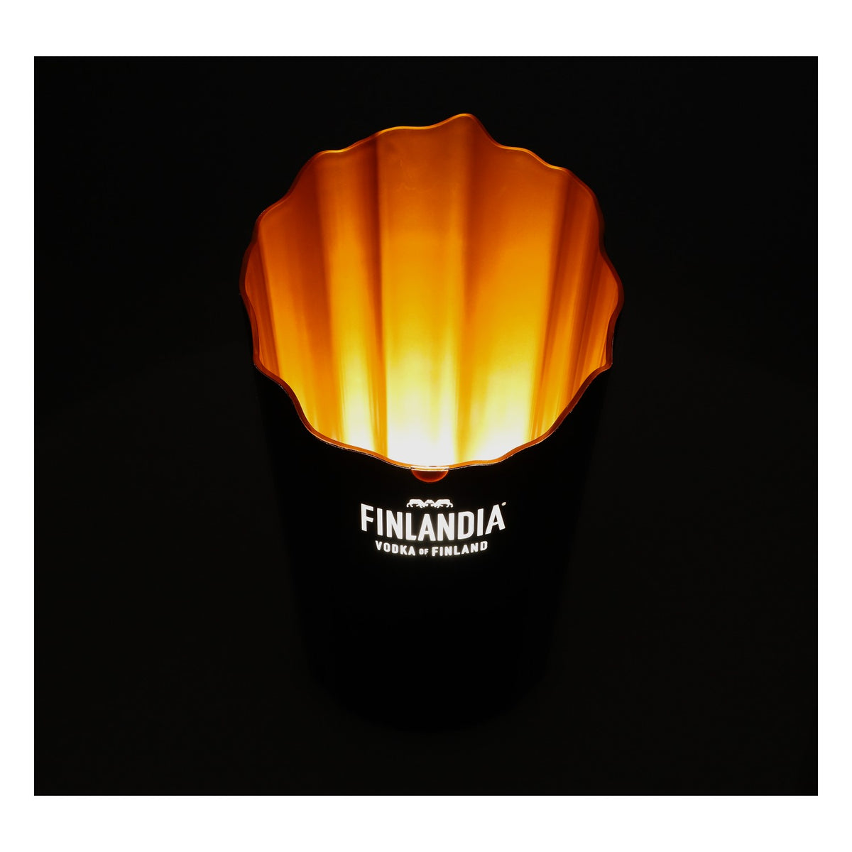 Finlandia Vodka Cooler Bottle Cooler Ice Cube Tray LED Single Blue with Copper Interior – View 7