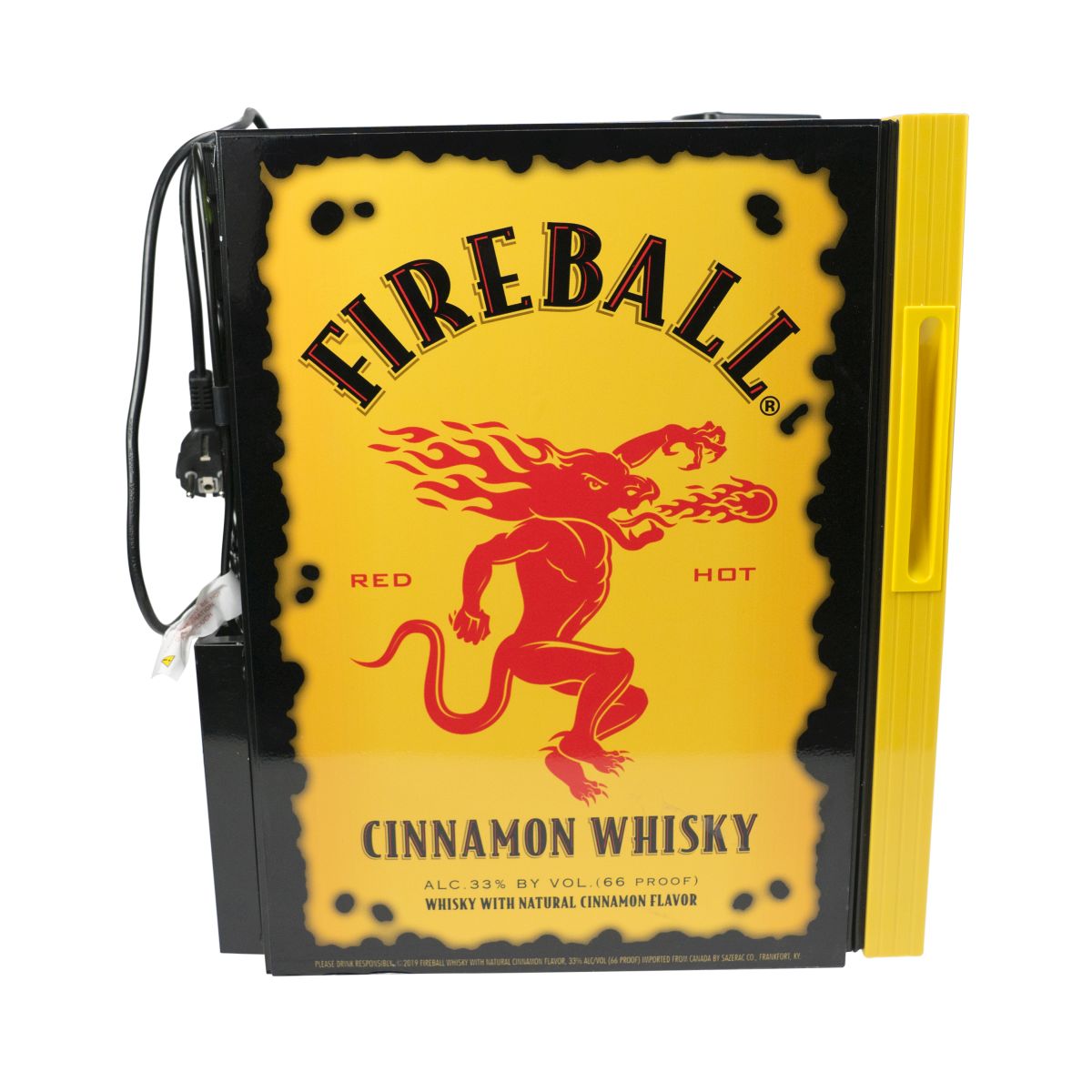 Fireball Mini Fridge Freezer Whiskey Bottle Cooler Fridge Cinnamon – View 2