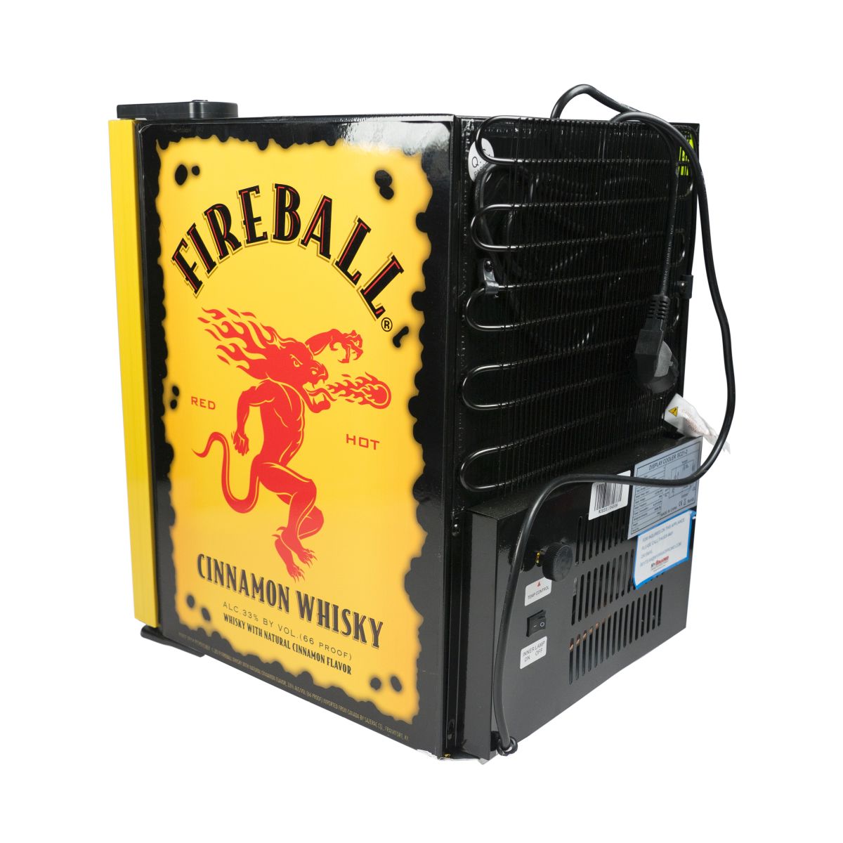 Fireball Mini Fridge Freezer Whiskey Bottle Cooler Fridge Cinnamon – View 4