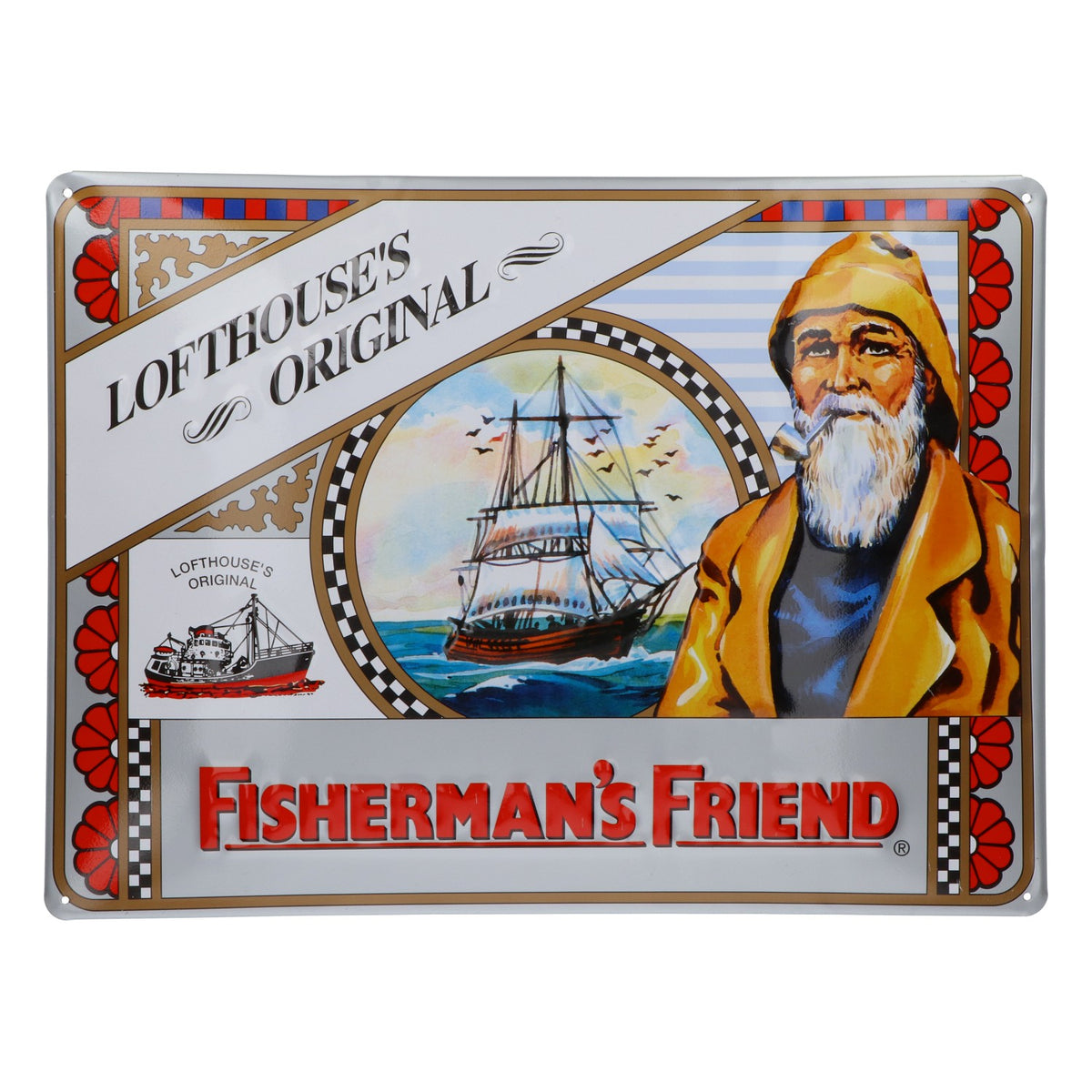 Fisherman's Friend Chewing Gum Metal Sign – Lofthouse's Original – 39.5 x 29 cm