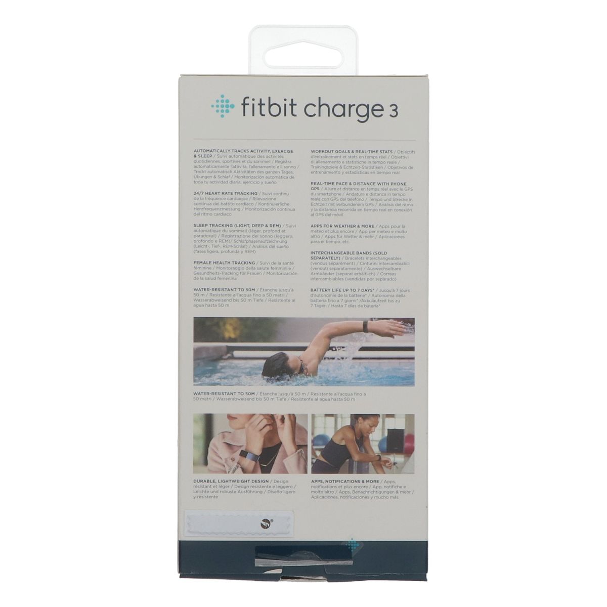 FITBIT Charge 3 activity tracker size L/G smartwatch sleep tracker HF black – View 2