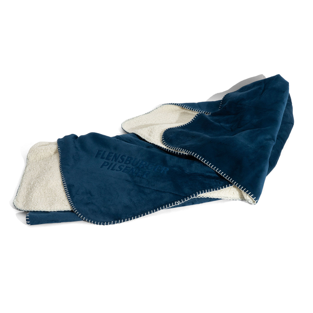 Flensburger Beer Fleece Blanket Snuggle Blanket Patio Blanket Blanket 130x180 cm Blue – View 3