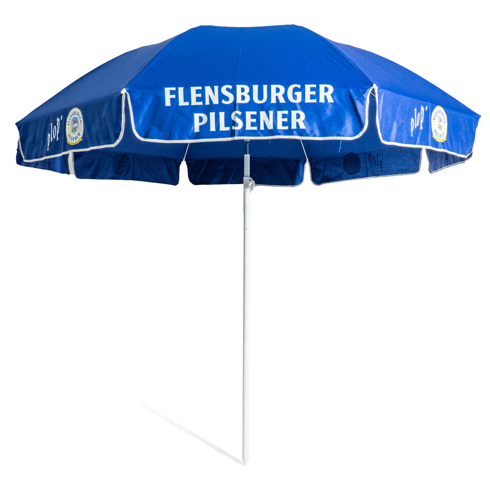 Flensburg Pilsener Parasol Ø2m Sunshade "Plop" Blue White