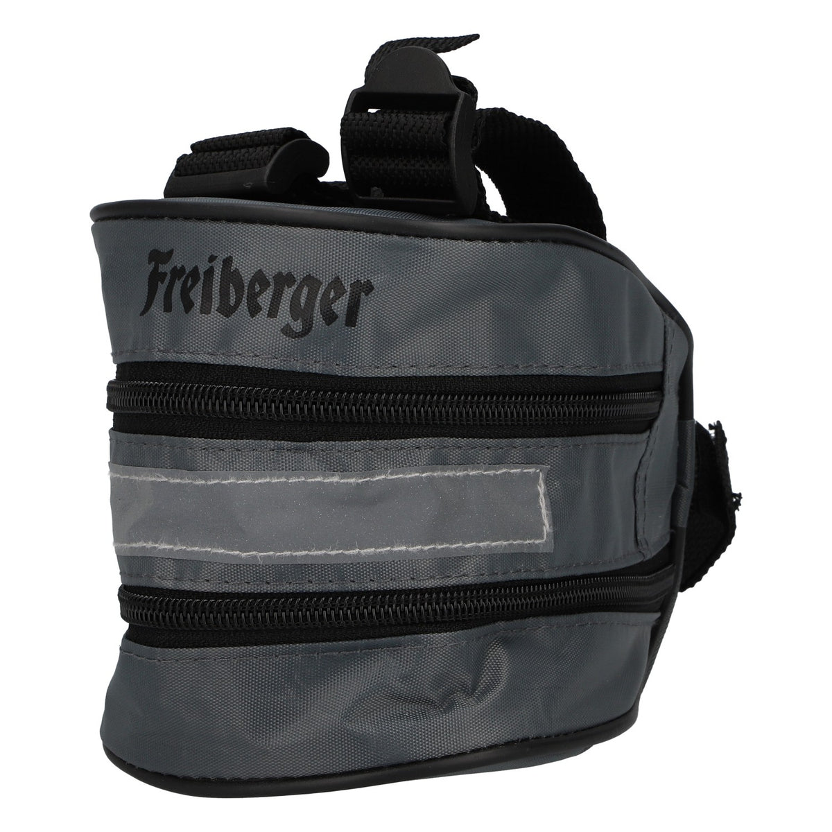 Freiberger Beer Bike Bag, Gray with Reflector, Bike Bag, Pannier