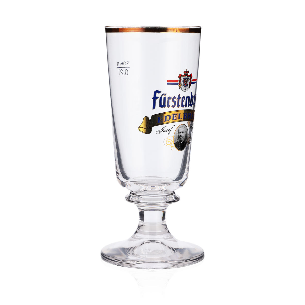 Fürstenberg Beer Glass 0.2l Beer Glasses Goblet Glasses "Edelbräu" Gold Rim – View 2