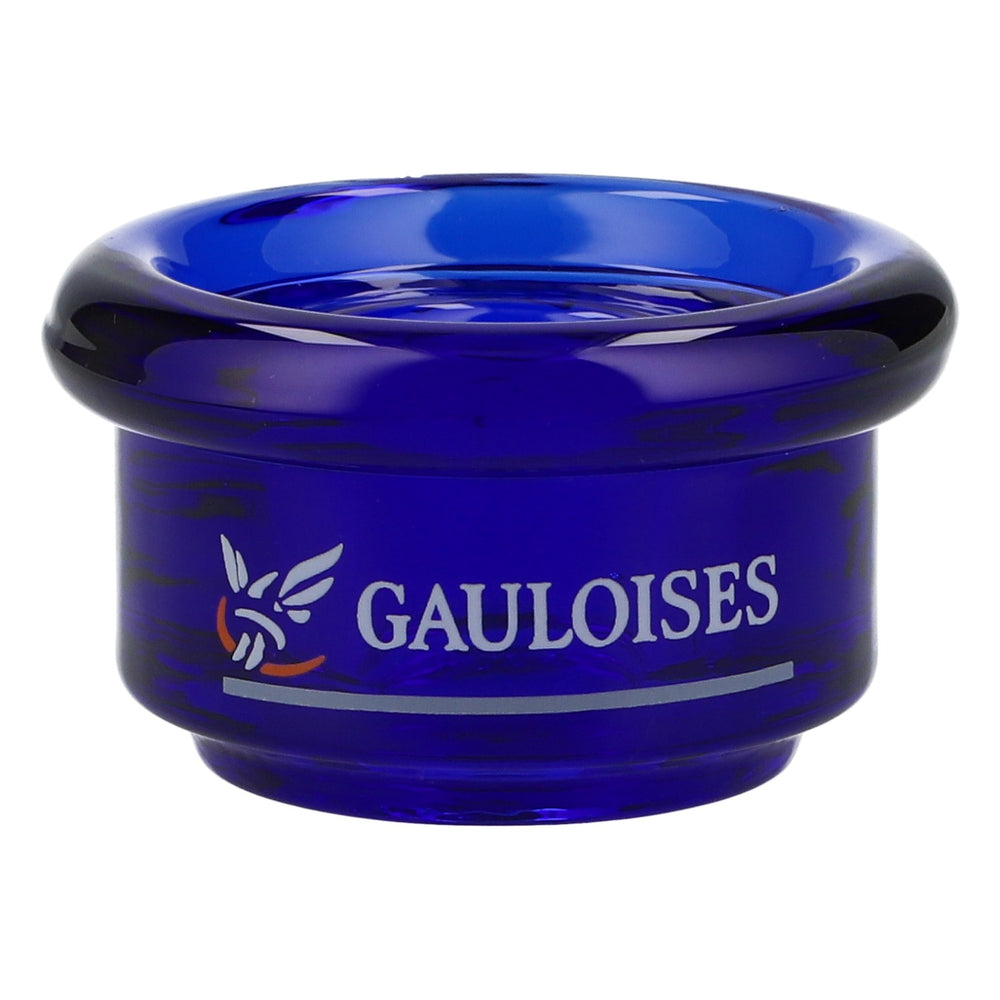 Gauloises Blue Glass Candle Holder for Taper Candles – Iconic Retro Decor