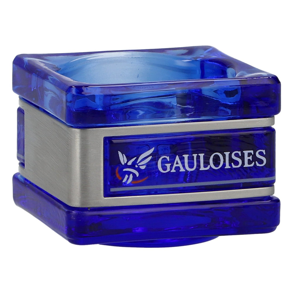 Gauloises Tealight Glass Lantern, Blue, 5x5x4 cm, Collectible Decorative Item
