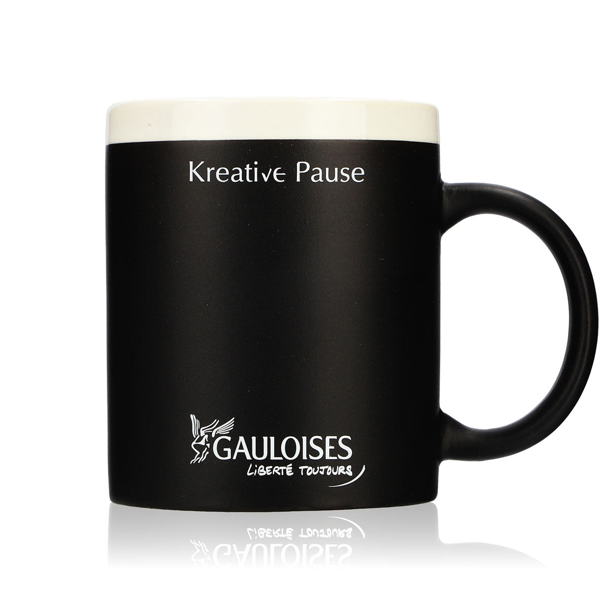 Gauloises Cigarettes Glass 0.31l Cup Mug Black for Writing with Chalk