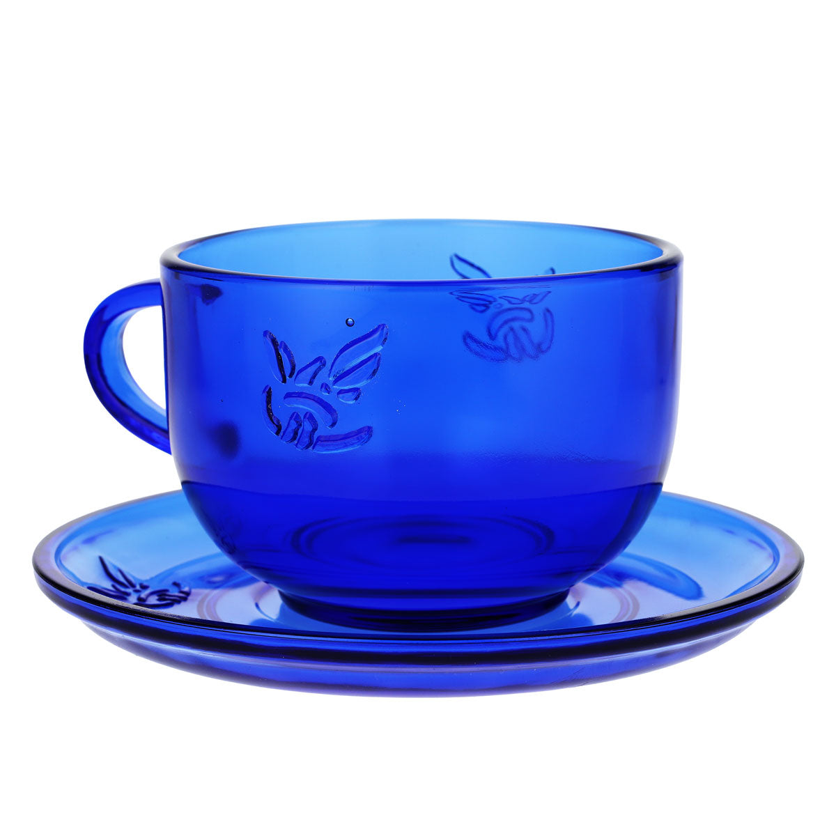 Gauloises Cigarettes Glass Coffee Cup Tea Cup with Saucer 2-Piece Set – View 3