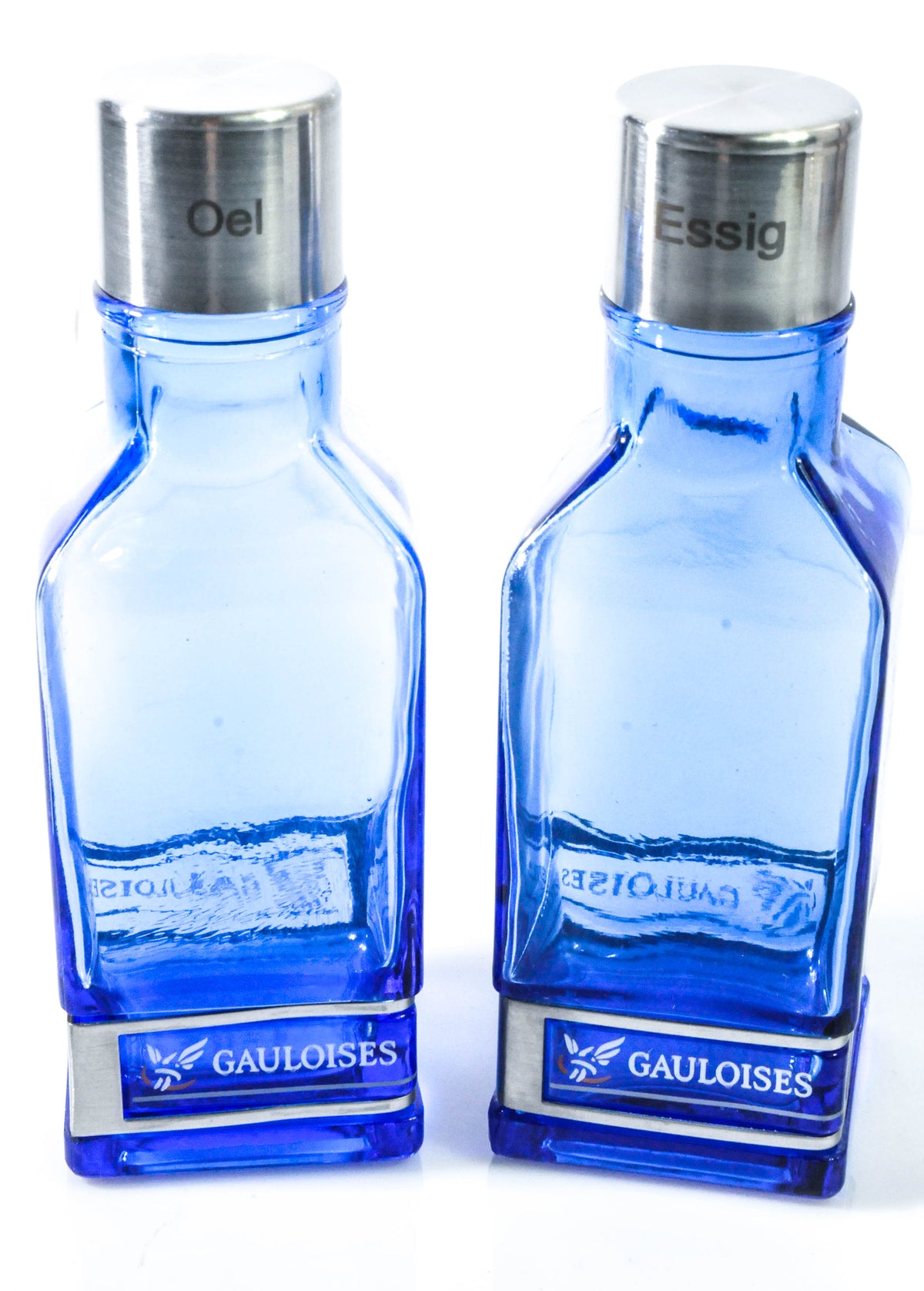 Gauloises cigarettes Oil and vinegar bottle Menagenset Stainless steel basket – View 3