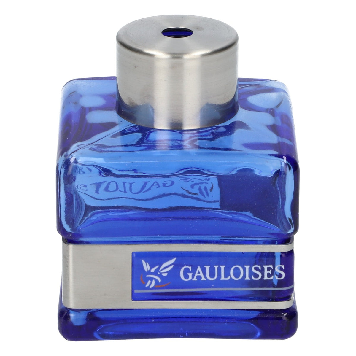 Gauloises cigarettes  Sugar shaker Real glass blue with stainless steel trim – View 2