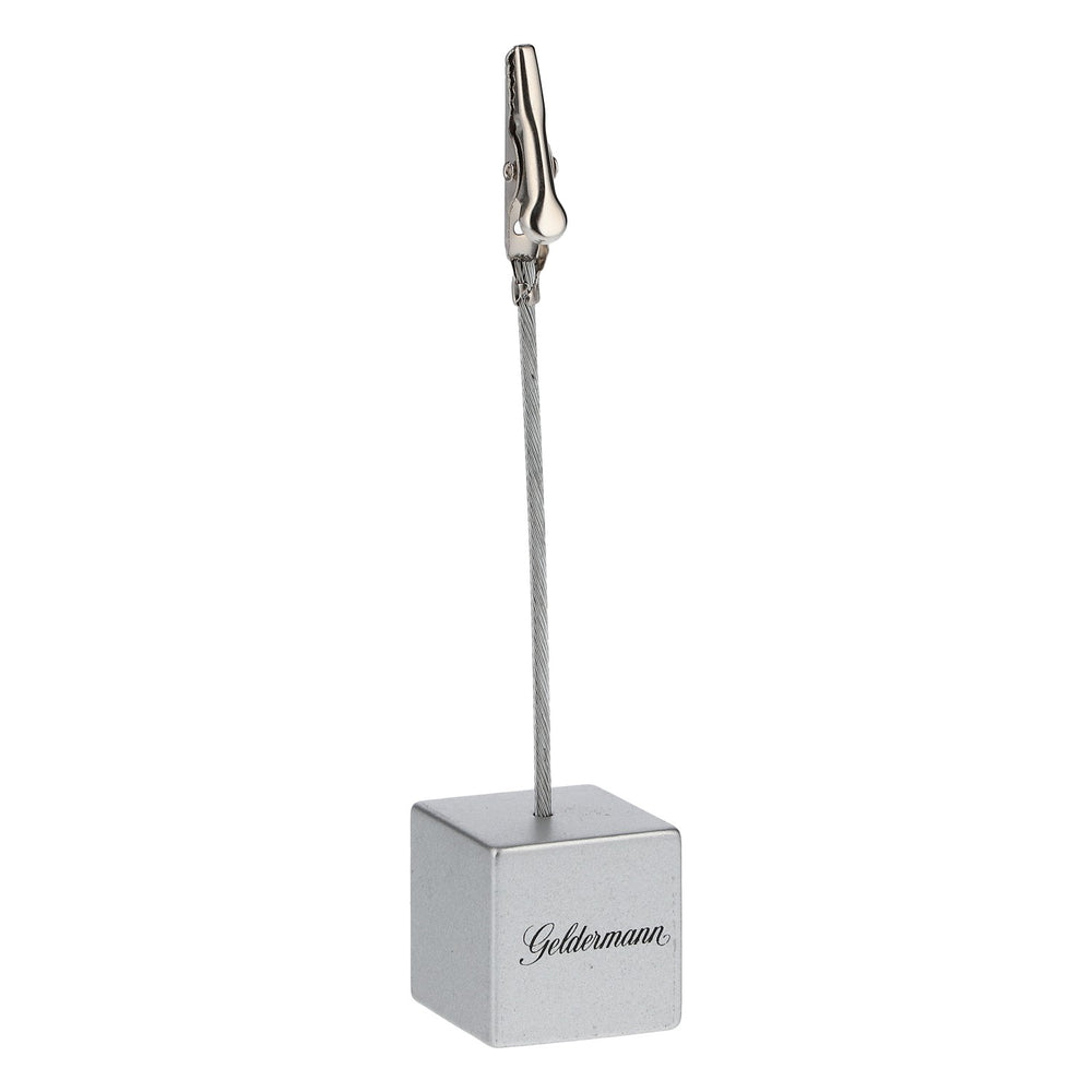 Geldermann Sparkling Wine Table Display Stand, Metal, Silver, Card Holder, Bar