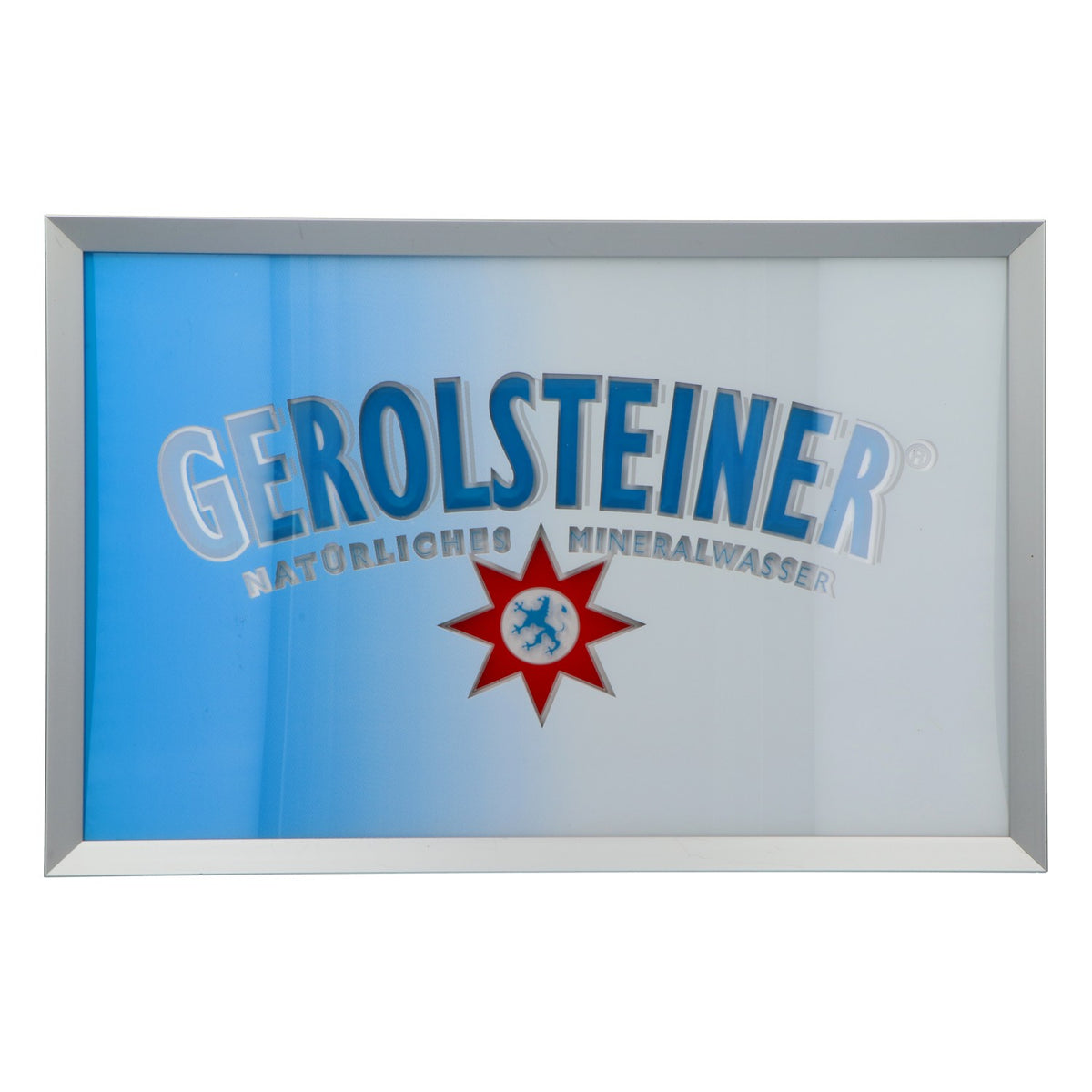 Gerolsteiner Aluminum LED Picture Frame, Neon Sign, Bar Decoration, 44x29x3 cm