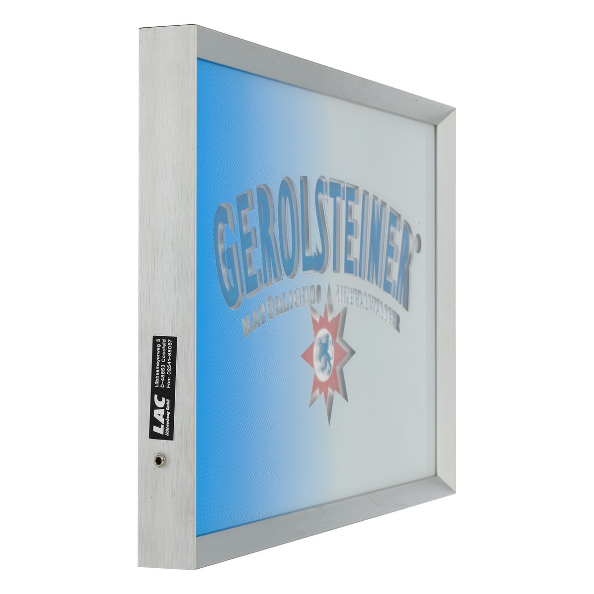 Gerolsteiner Aluminum LED Picture Frame, Neon Sign, Bar Decoration, 44x29x3 cm – View 2