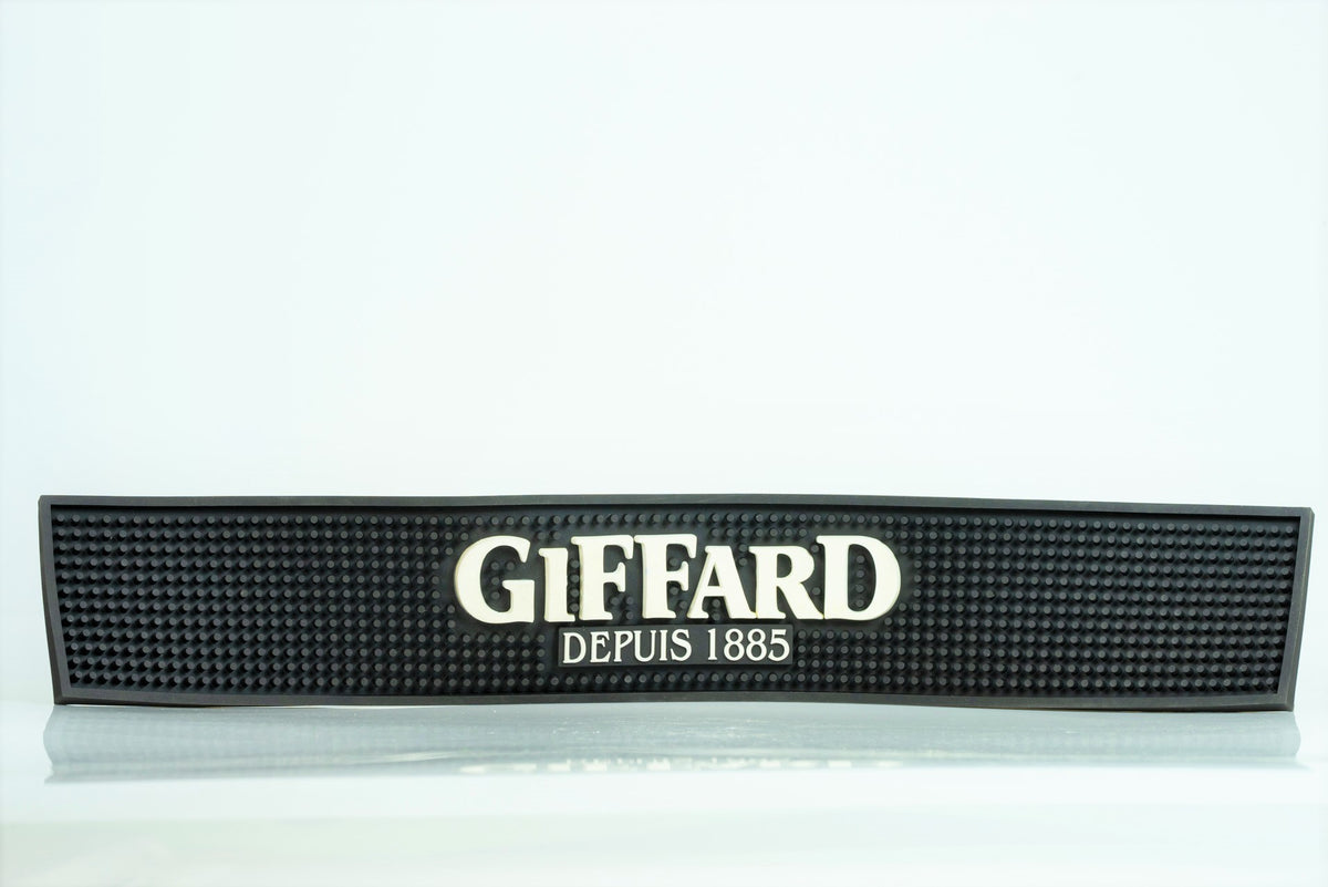 Giffard Mixer Bar Mat Drip Mat Bar Accessories Black with White Lettering