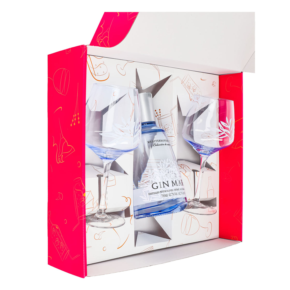 Gin Mare Gift Set 0.7L 42.7% + Copa I Pink Balloon Glass – View 5