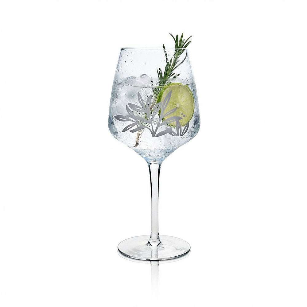Gin Mare Glass 0.6L Balloon Goblet Glasses Blue Tint Tonic Cocktail Long Drink Capri