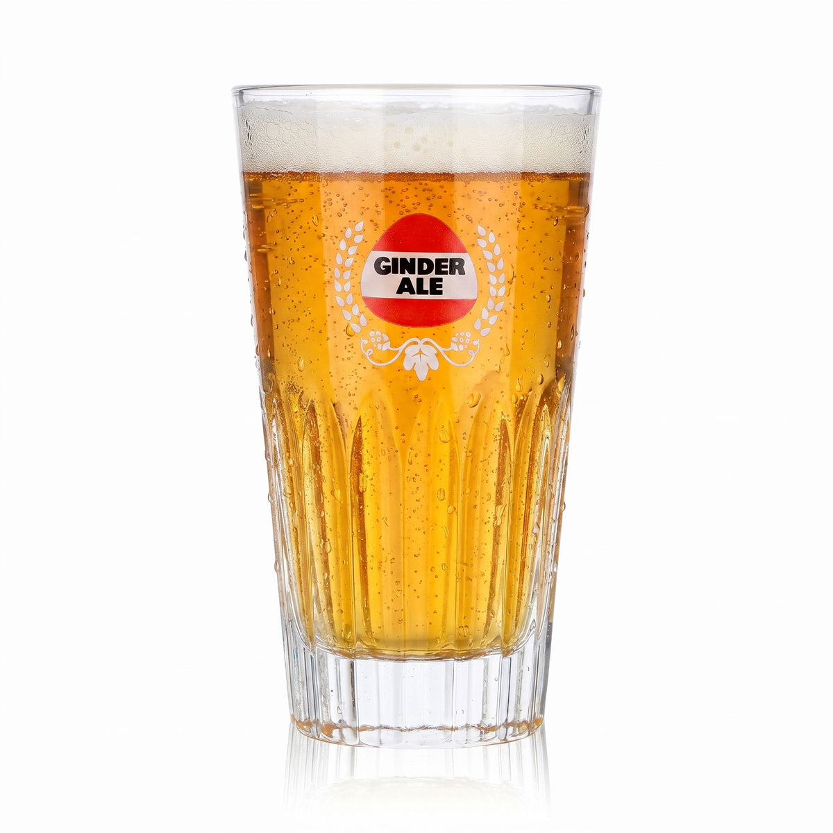 Ginder Ale Beer Glass, 0.37 L, Relief Design